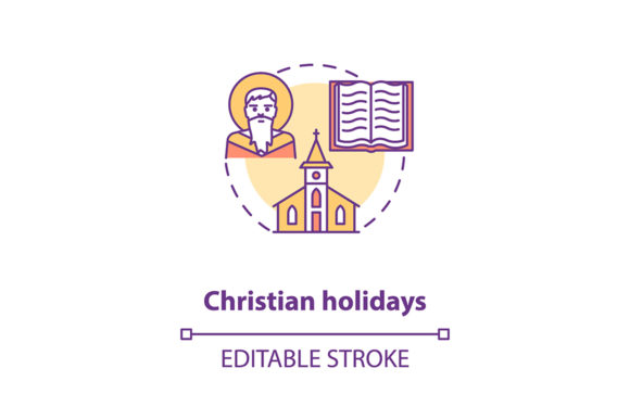 Christian Holidays Concept Icon: Visual Storytelling for Modern Audiences
