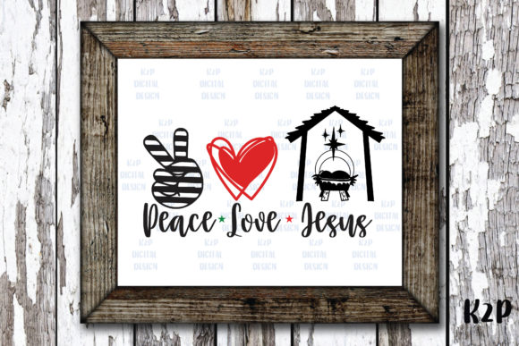 Peace Love Jesus Christmas